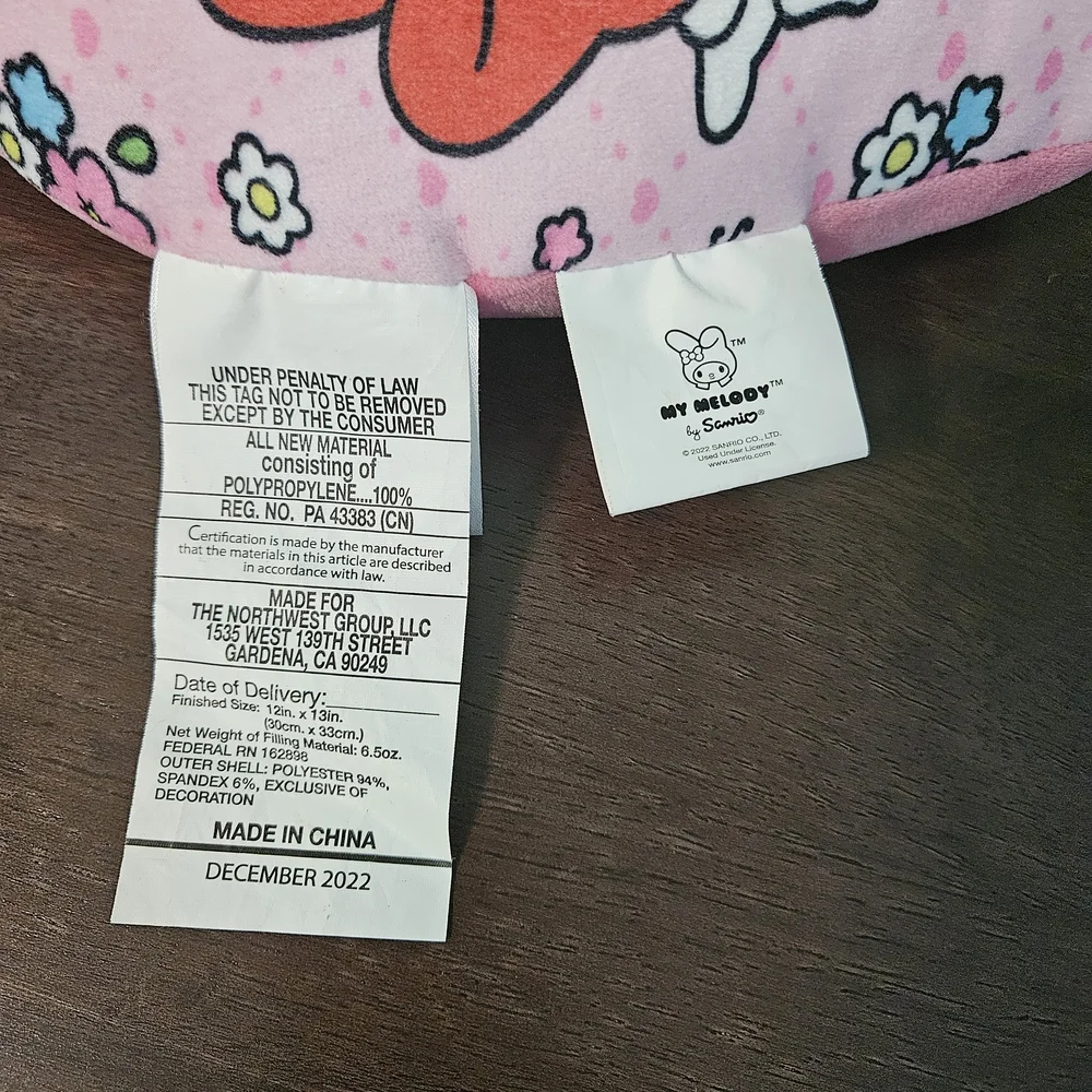 Sanrio My Melody Travel Comfort Pillow